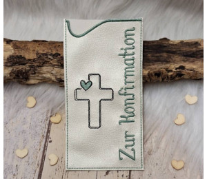 Stickdatei - ITH Schokohülle "Zur Konfirmation"